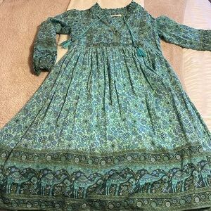 Spell Sundown Boho Midi Dress XS